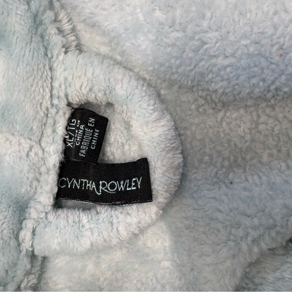 Cynthia Rowley Light Blue Plush Robe XL - Picture 3 of 10